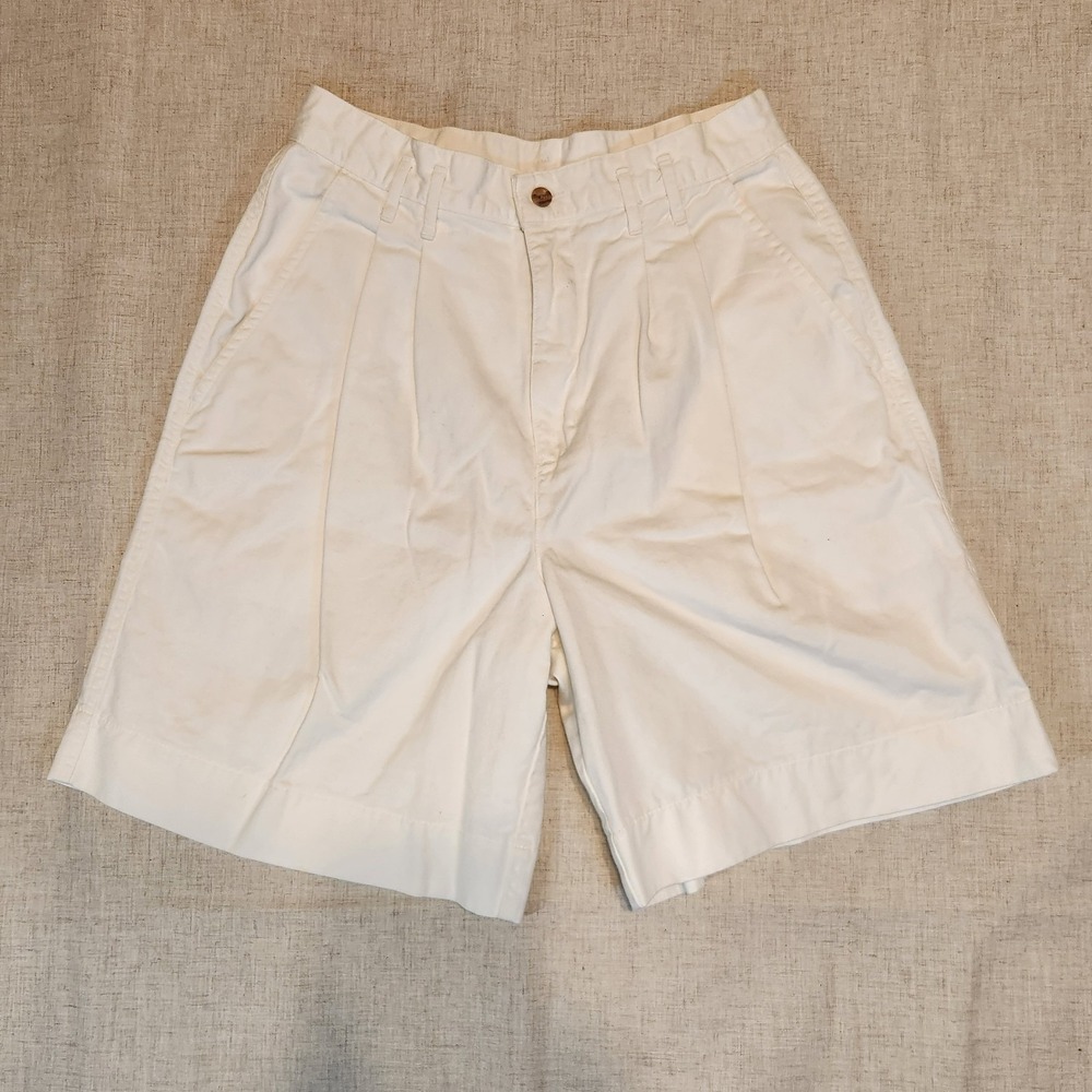 Dockers Womens Chino Shorts Vintage 90s Traditional White Size 12 100% Cotton